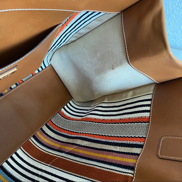 Tory Burch ELLA multi color Webbing logo tote - Picture 8 of 14